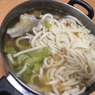 真鱈と白菜のうどん鍋(^ ^)